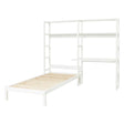 Hoppekids Storey Reol - 2 sektioner m/4 hylder, skriveplade og seng - Unoliving.com