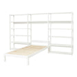 Hoppekids Storey Reol - 3 sektioner m/14 hylder og seng 200x90 - Unoliving.com