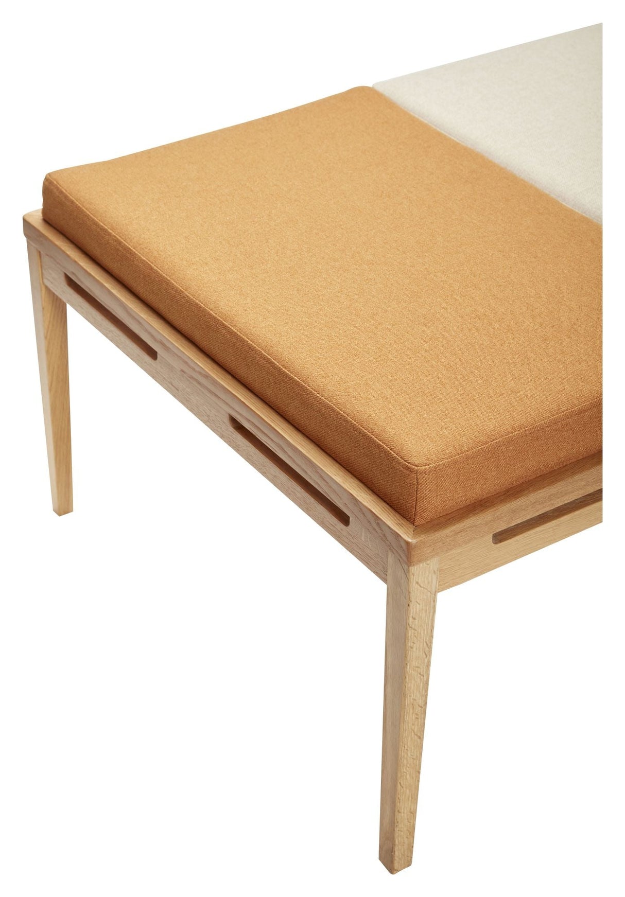 Hübsch Amber Daybed, egetræ, stof, beige/orange - Unoliving.com