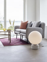 Hübsch Sphere Gulvlampe m. marmor, Hvid - Unoliving.com