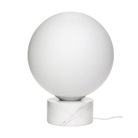 Hübsch Sphere Gulvlampe m. marmor, Hvid - Unoliving.com