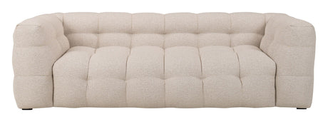 Hudson 3-pers Sofa, Beige bouclé - Unoliving.com