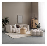 Hudson 3-pers Sofa, Beige bouclé - Unoliving.com