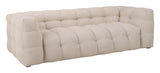 Hudson 3-pers Sofa, Beige bouclé - Unoliving.com