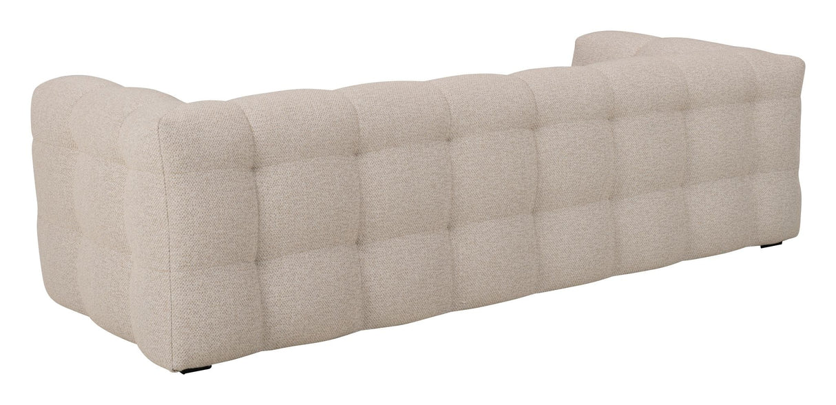 Hudson 3-pers Sofa, Beige bouclé - Unoliving.com