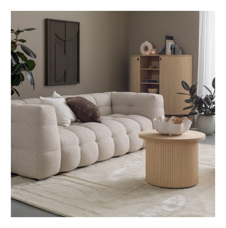 Hudson 3-pers Sofa, Beige bouclé - Unoliving.com