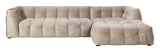 Hudson 3-pers. Sofa m. chaiselong, højre - Beige Velour - Unoliving.com