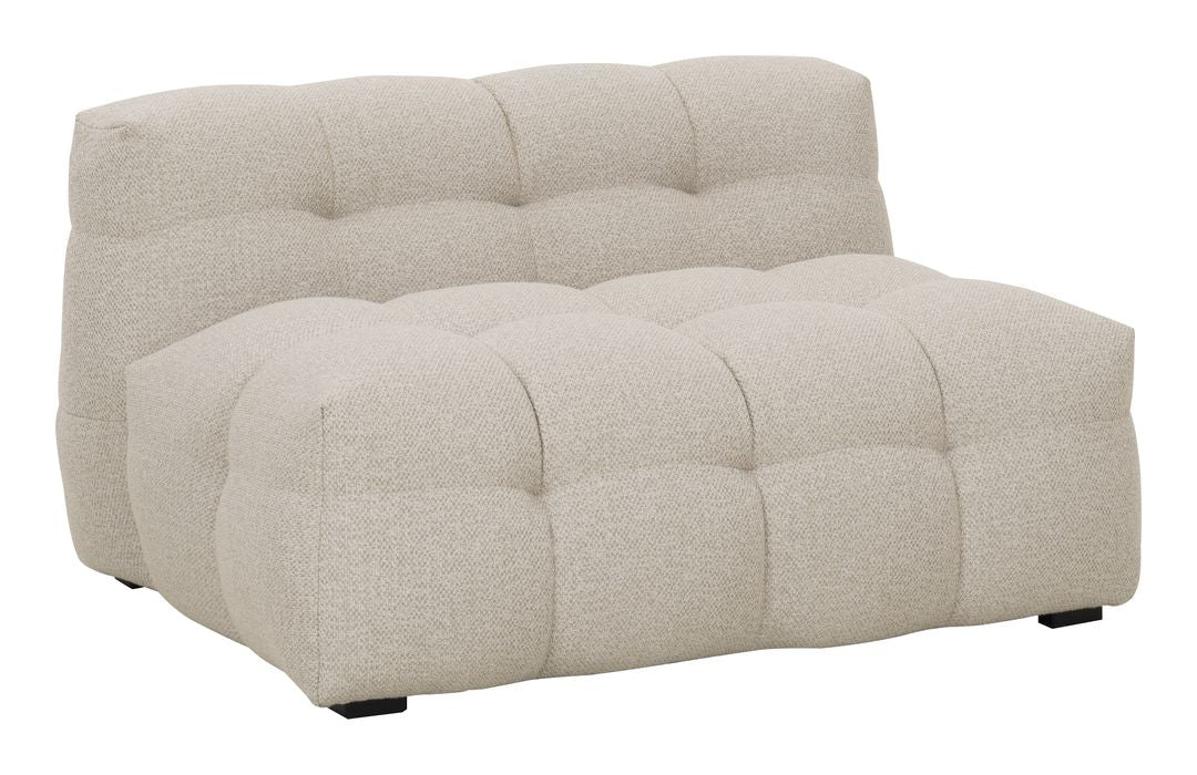 Hudson loungestol, Beige bouclé - Unoliving.com