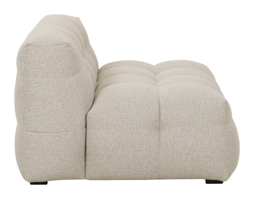 Hudson loungestol, Beige bouclé - Unoliving.com