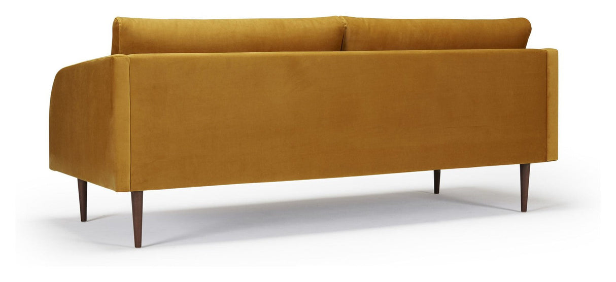 Husum 3 Pers. Sofa, Gul velour - Unoliving.com