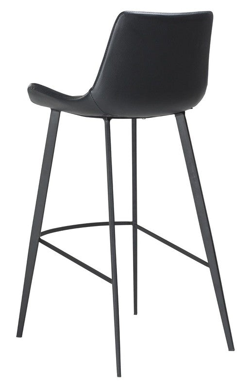 Hype barstol, Sort kunstlæder, SH: 65cm - Unoliving.com