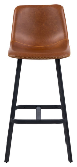 I_Oregon Barstol, PU Vintage læderlook cognac - Unoliving.com