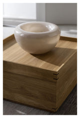 Japanese Bakkebord, 68x68, Mørk olieret eg - Unoliving.com