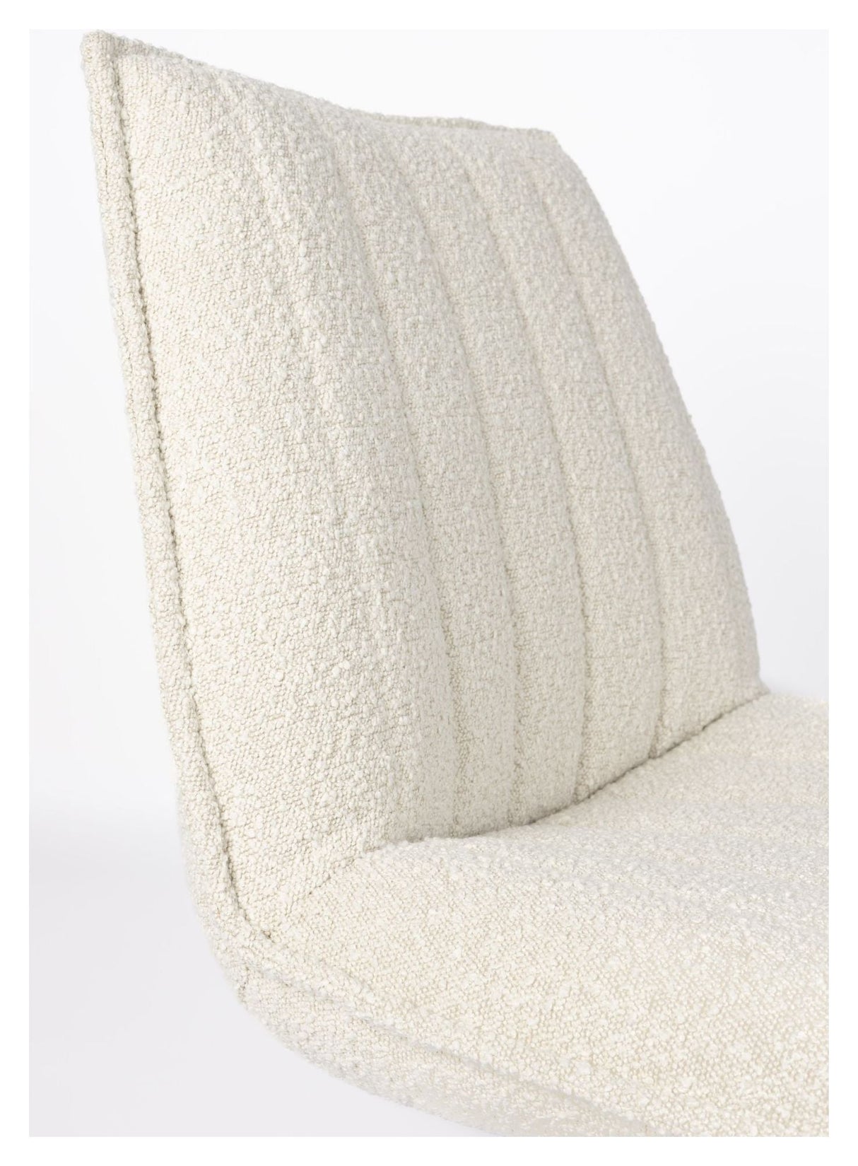 Jax Loungestol, Offwhite Bouclé - Unoliving.com