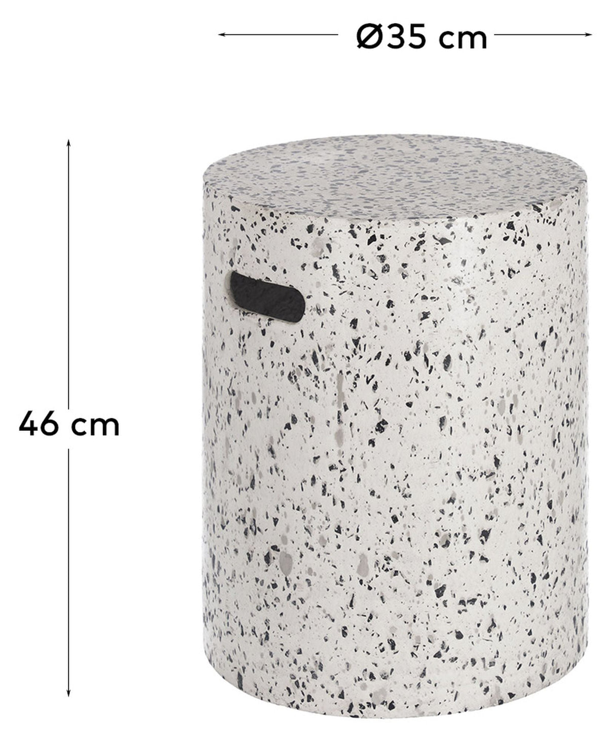 Jenell Outdoor Sidebord, Ø35, Hvid Fibercement - Unoliving.com