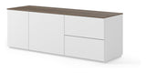 Join TV-Bord, Mat hvid/Valnød Top, 160x50x57 - Unoliving.com