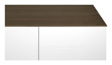 Join TV-Bord, Mat hvid/Valnød Top, 160x50x57 - Unoliving.com