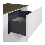 Join TV-Bord, Mat hvid/Valnød Top, 160x50x57 - Unoliving.com