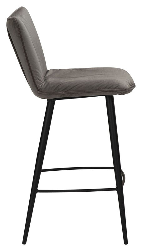 Join barstol, Alu-Grå Velour, SH: 67cm - Unoliving.com