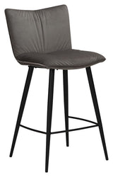 Join barstol, Alu-Grå Velour, SH: 67cm - Unoliving.com