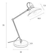 Jona Bordlampe, Sort, Messing - Unoliving.com