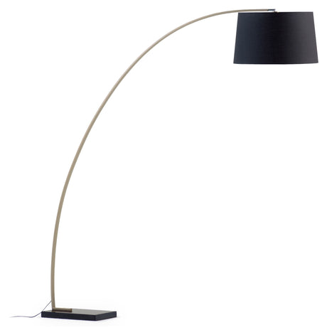 Juhe Gulvlampe, Guldfarvet Metal/Sort marmor - Unoliving.com