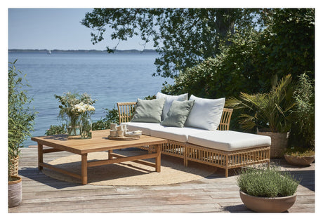 Julian Exterior Loungebord, Genanvendt Teak, 120x120