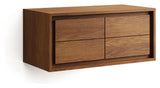 KENTA Underskab til badeværelse, Brun, Teak, 90x45x40 - Unoliving.com