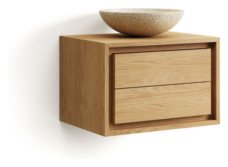 KENTA Underskab til badeværelse, Natur, Teak, 60x45x40 - Unoliving.com