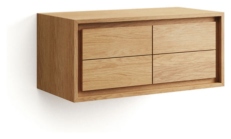 KENTA Underskab til badeværelse, Natur, Teak, 90x45x40 - Unoliving.com