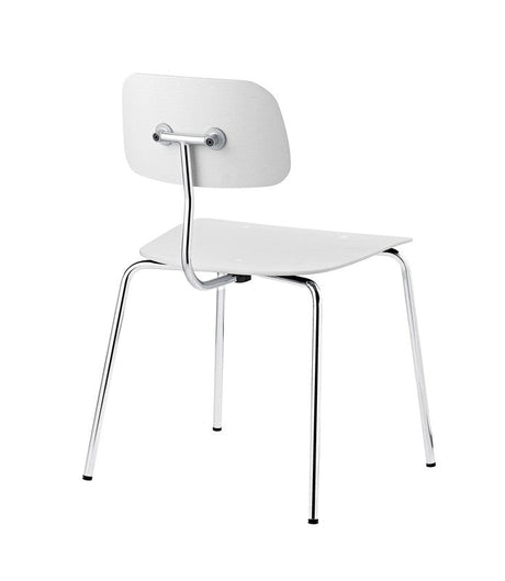 KEVI 2060 Spisebordsstol, White/Krom - Unoliving.com