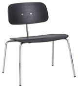 KEVI 2063 Loungestol, Sort/Krom - Unoliving.com