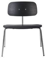 KEVI 2063 Loungestol, Sort/Krom - Unoliving.com