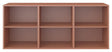 Keep Reol med 3 faste hylder. Modul 005, Terracotta - Unoliving.com