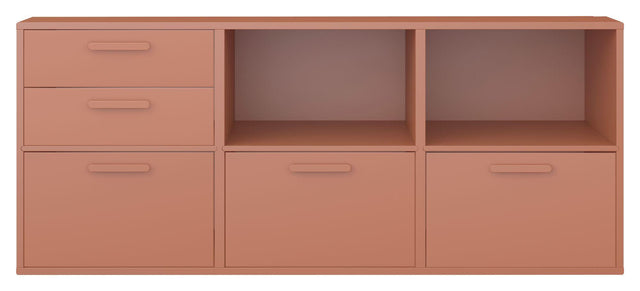 Keep Skænk med 2 skuffer og 3 låger, Terracotta - Unoliving.com