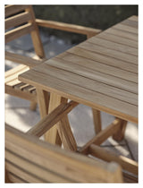 Keros Havebord, Teak, 160x90x73 - Unoliving.com