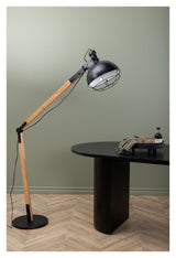 Kick Gulvlampe, Træ/Sort - Unoliving.com