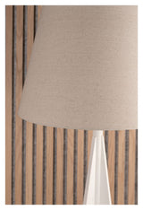 Kona Gulvlampe, Hvid/Linen - Unoliving.com