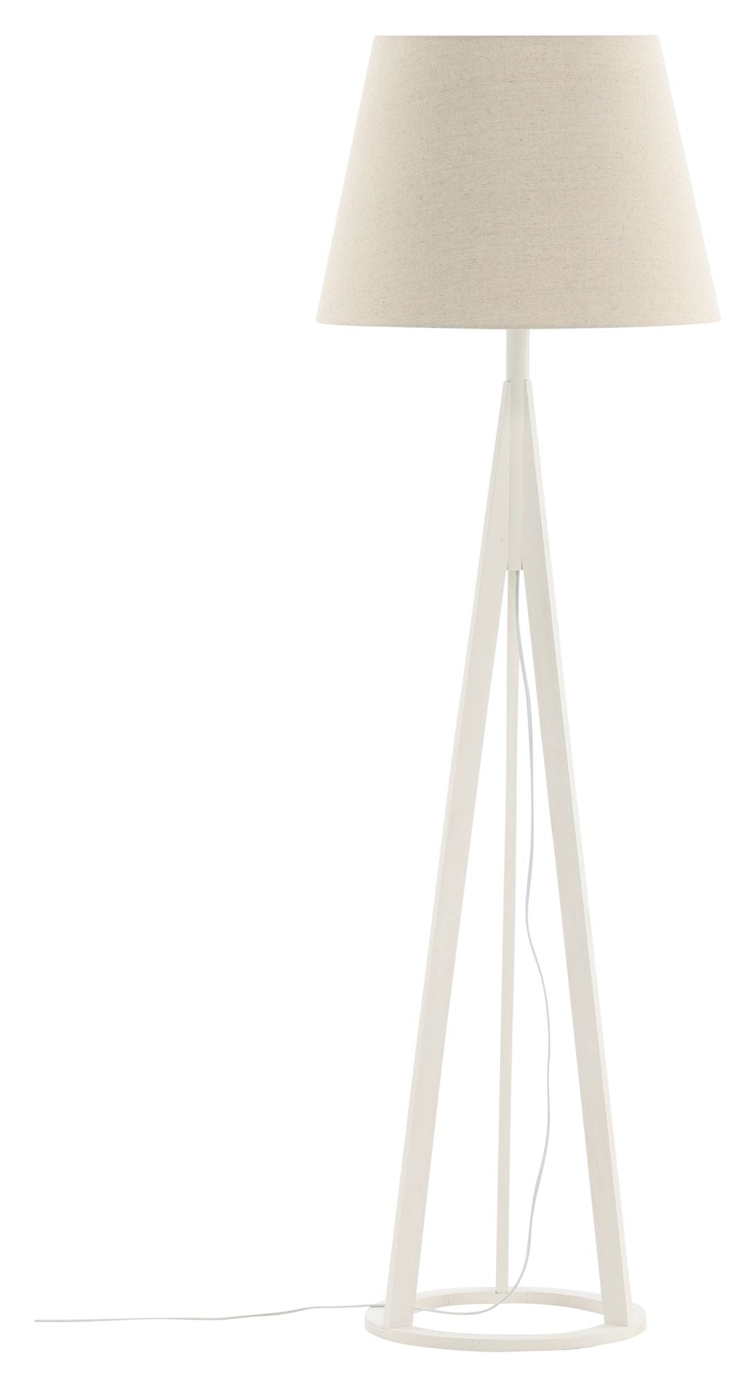 Kona Gulvlampe, Hvid/Linen - Unoliving.com