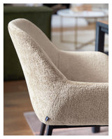 Konna Spisebordsstol, Beige chenille/Sorte stålben - Unoliving.com