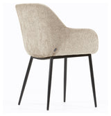 Konna Spisebordsstol, Beige chenille/Sorte stålben - Unoliving.com