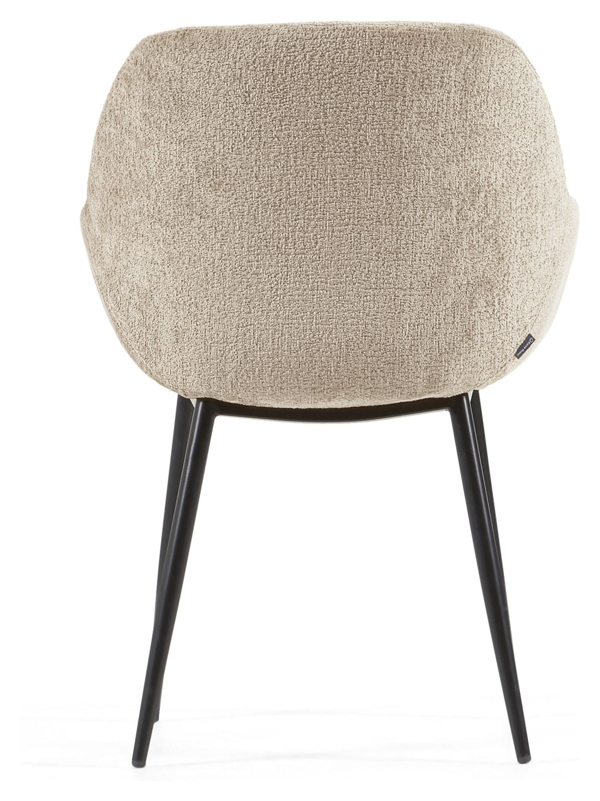 Konna Spisebordsstol, Beige chenille/Sorte stålben - Unoliving.com