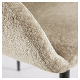 Konna Spisebordsstol, Beige chenille/Sorte stålben - Unoliving.com