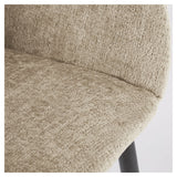 Konna Spisebordsstol, Beige chenille/Sorte stålben - Unoliving.com