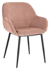 Konna Spisebordsstol Pink Fløjl - Unoliving.com