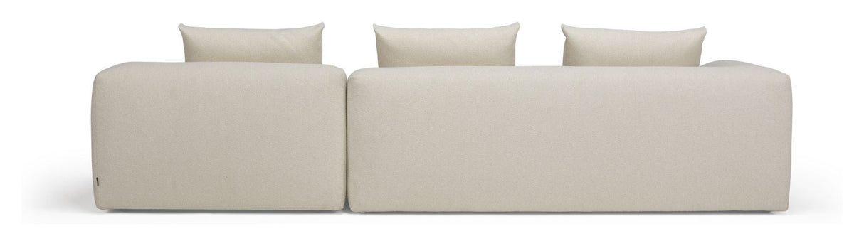 Kornum Sofa med chaiselong højre, Offwhite Bouclé - Unoliving.com