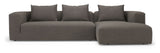 Kornum Sofa med chaiselong højre, Taupe - Unoliving.com