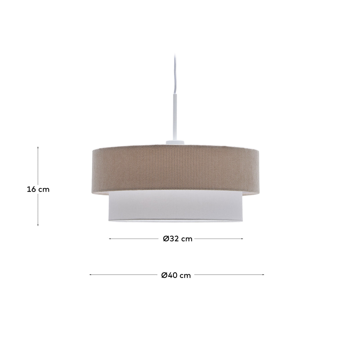 Bianella Loftslampe, Beige