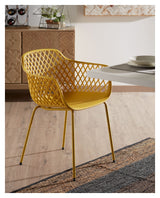 Quinn Spisebordsstol, Mustard - Unoliving.com