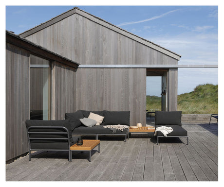 LEVEL Lounge corner, Venstre, Charcoal Sunbrella - Unoliving.com